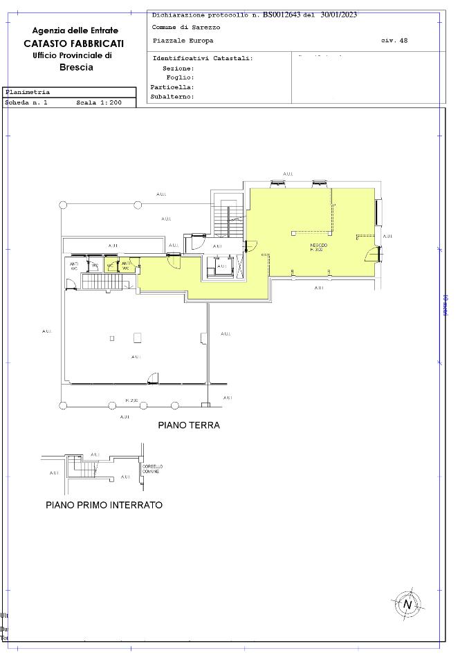 Palazzina commerciale in Piazzale Europa  79, Sarezzo, {3} - Planimetria 1