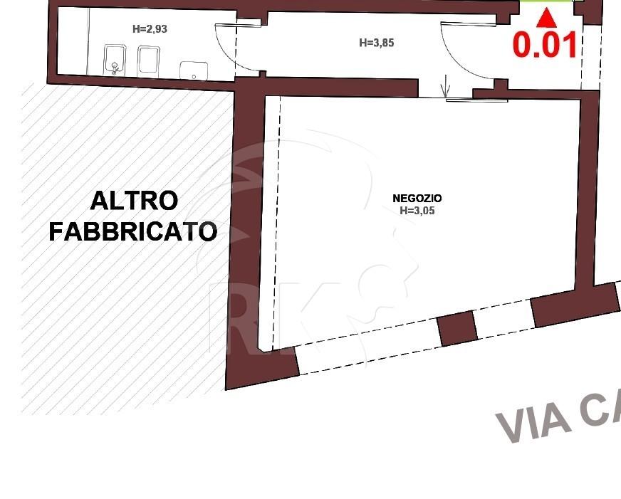Negozio in Via Castiglione, Bologna, {3} - Planimetria 1