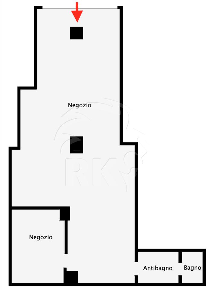Negozio in Via Riva di Reno 56, Bologna, {3} - Planimetria 1