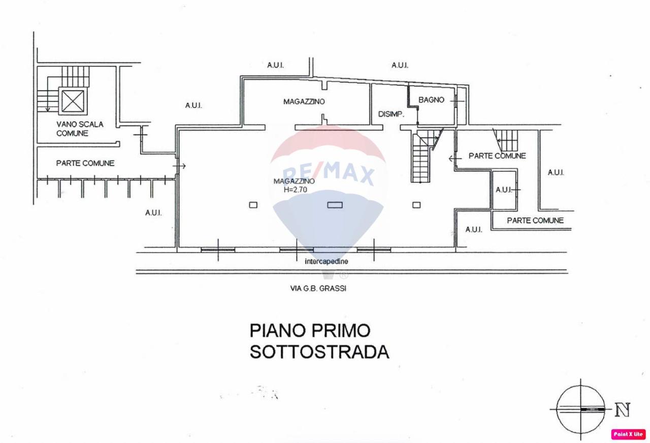 Negozio in Via G B Grassi 6, Rovellasca, {3} - Planimetria 1