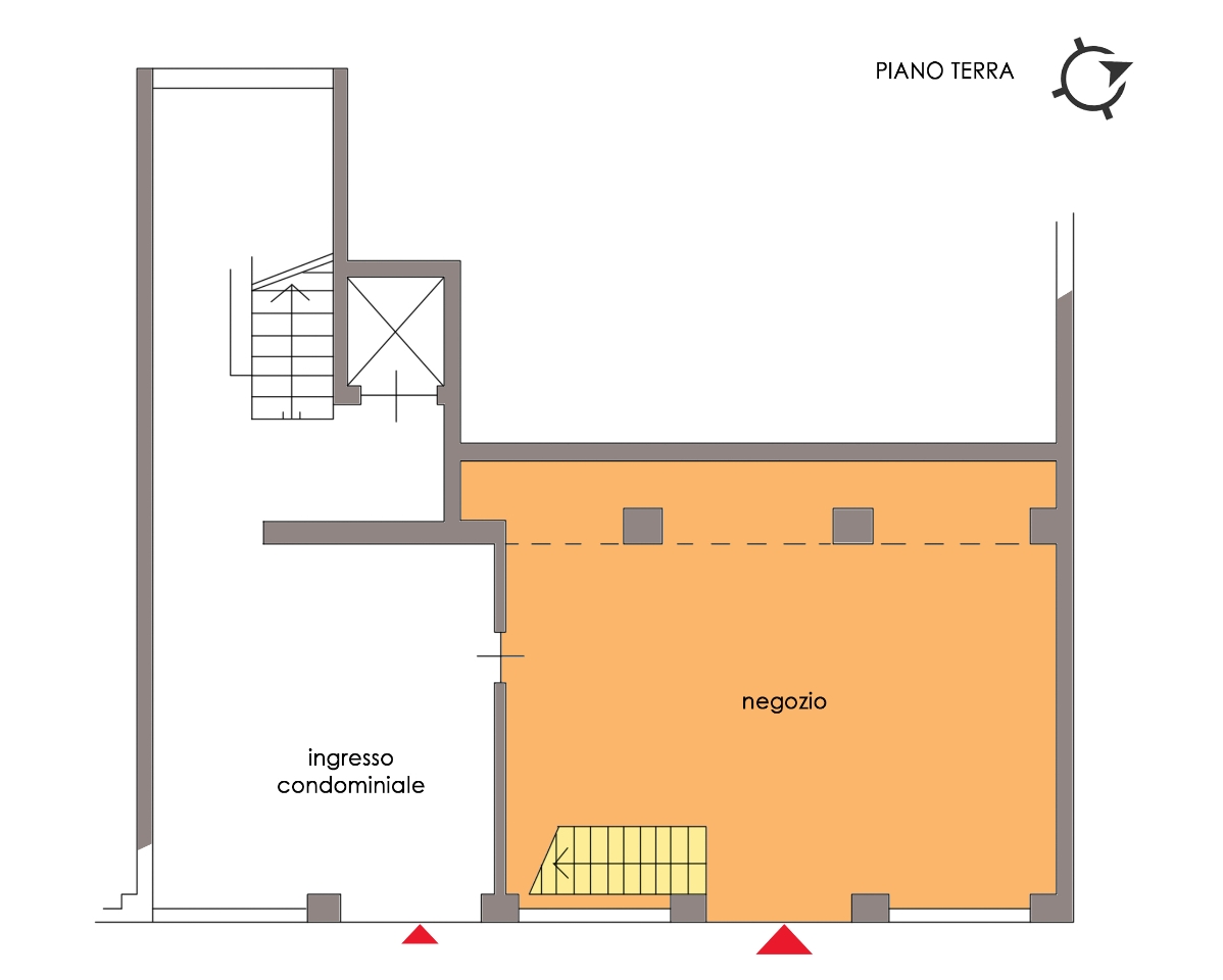 Negozio in Via Francesco Petrarca 19, Brugherio, {3} - Planimetria 1