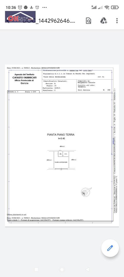 Esercizio commerciale in Viale della Serenissima 51, Ronchi Dei Legionari, {3} - Planimetria 1