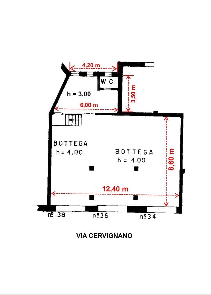 Negozio in Via Cervignano  34, Catania, {3} - Planimetria 1