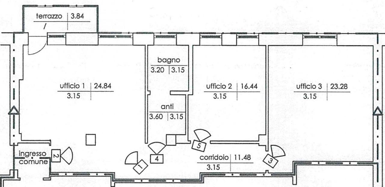 Office in {3}, Piazza Statuto - Planimetry 1