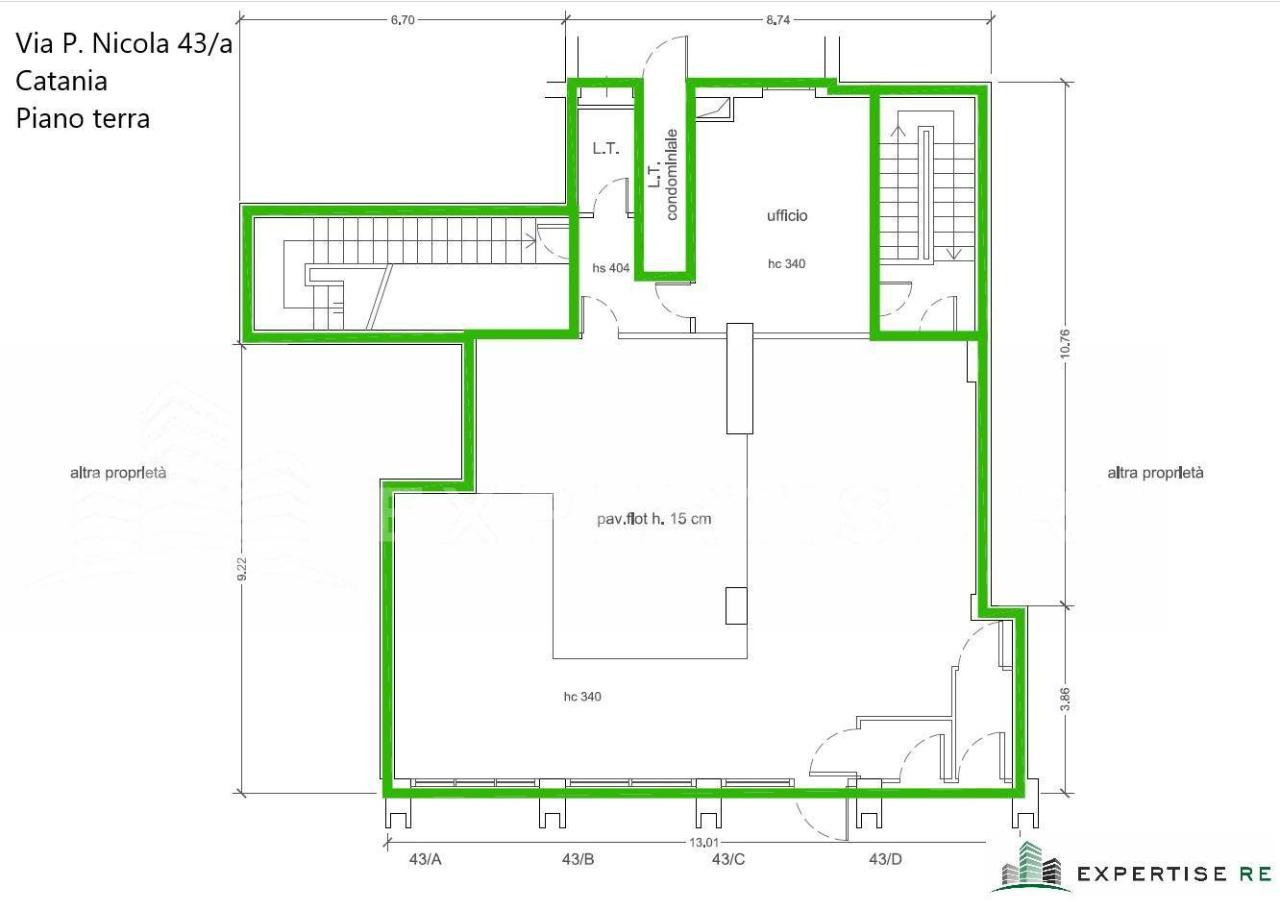 Negozio in Via Principe Nicola 43/a, Catania, {3} - Planimetria 1