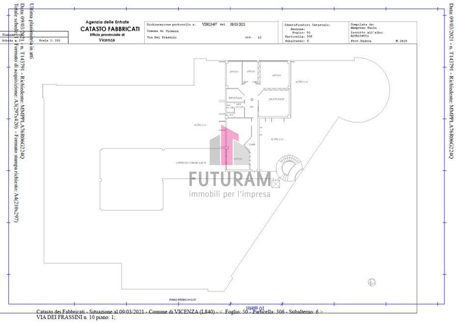Ufficio in Via dell' Oreficieria, Vicenza, {3} - Planimetria 1