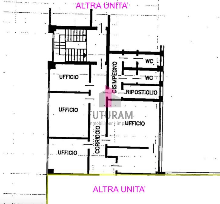 Büro in Via del Santo, Limena - Grundriss 1