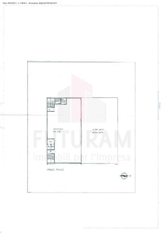 Capannone in Via Paolo De Poli, Abano Terme, {3} - Planimetria 1