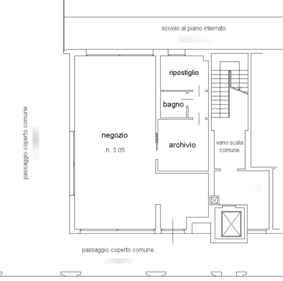 Negozio in Via Amerigo Vespucci 44, Grassobbio, {3} - Planimetria 1