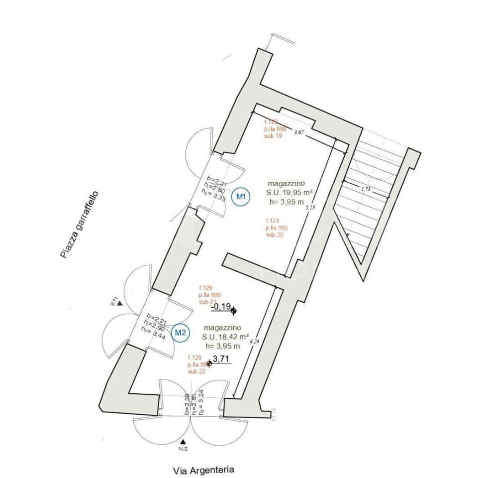 Negozio in Piazza Garraffello Snc, Palermo, {3} - Planimetria 1