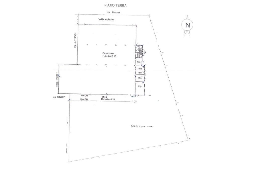 Capannone in Via G. Marconi 9, San Daniele Po, {3} - Planimetria 1