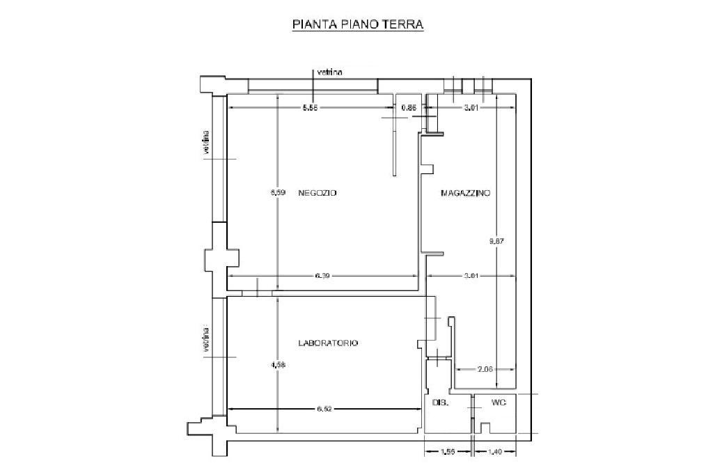 Negozio in Viale Po, Cremona, {3} - Planimetria 1