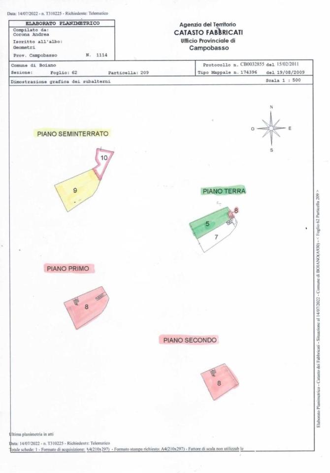 Appartamento in vendita, Via Calderari, Bojano - Planimetria 1