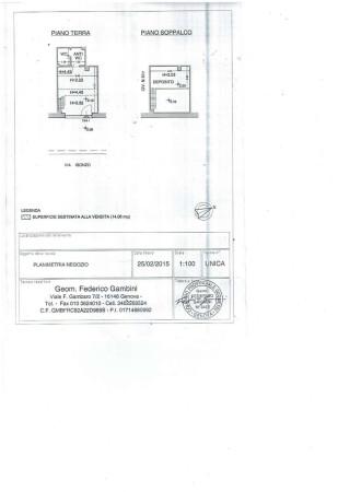 Negozio in Via Isonzo, Genova, {3} - Planimetria 1