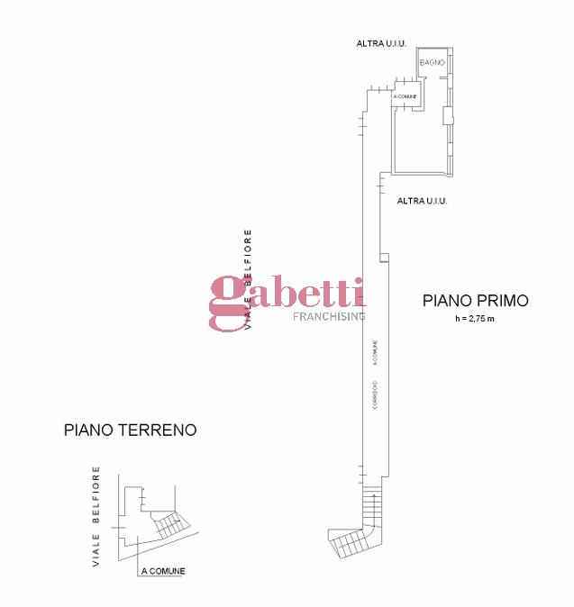 Ufficio in Viale Belfiore  2, Firenze, {3} - Planimetria 1
