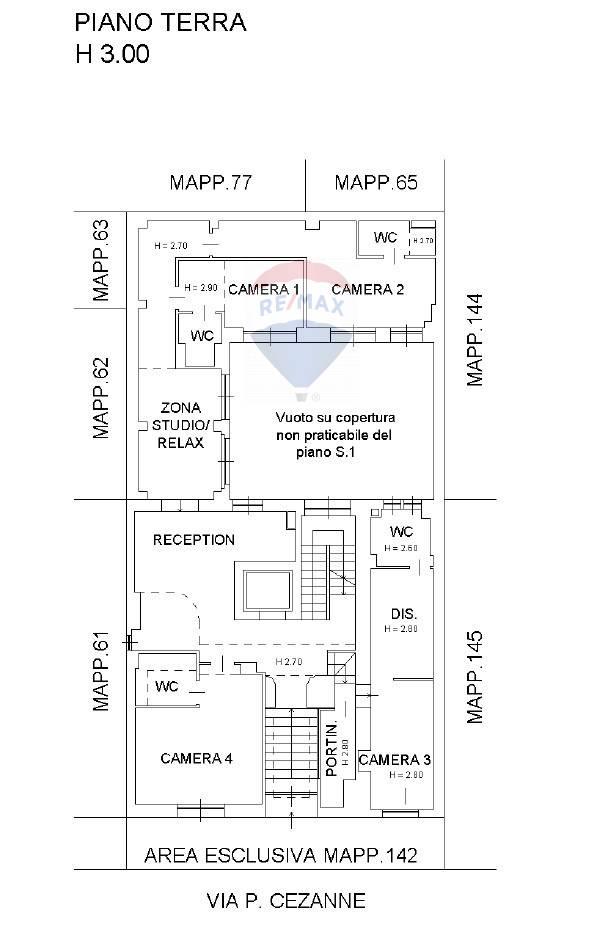 Albergo in Via Privata Carlo Cezanne 1, Milano, {3} - Planimetria 1