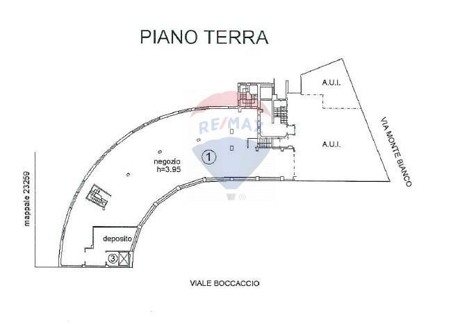 Negozio in Viale Boccaccio 38, Busto Arsizio, {3} - Planimetria 1