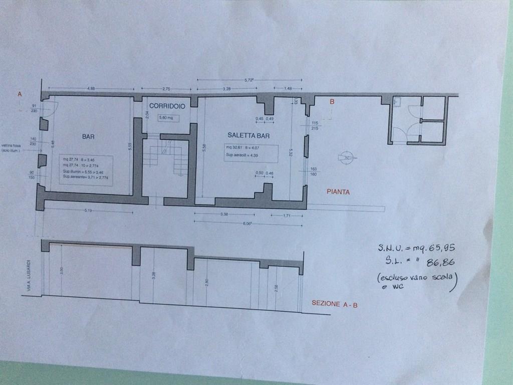 Bar - Tavola calda/fredda in Via Lusardi, Calvenzano, {3} - Planimetria 1
