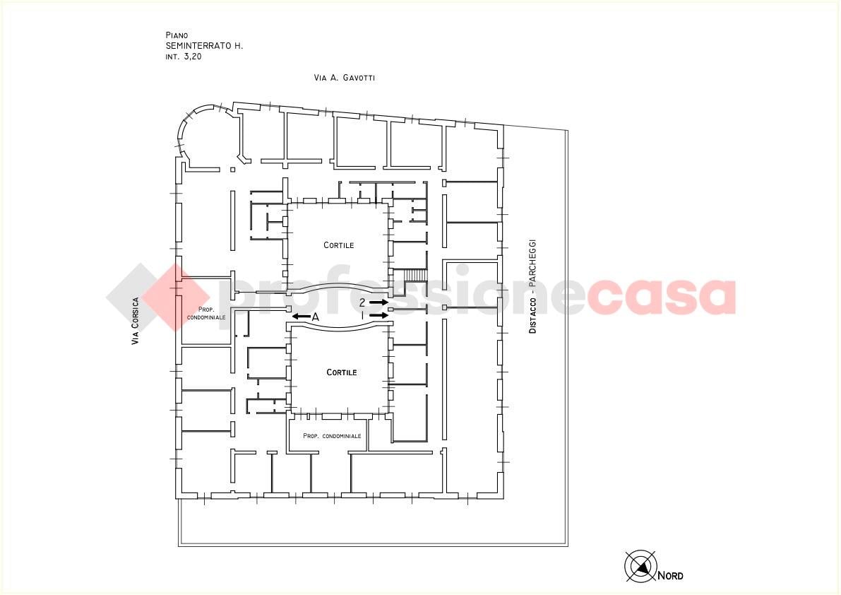 Ufficio in Via Corsica 21, Genova, {3} - Planimetria 1