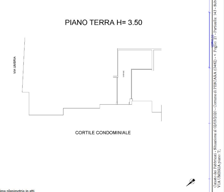 Parcheggio chiuso in Via Umbria  11, Pescara, {3} - Planimetria 1