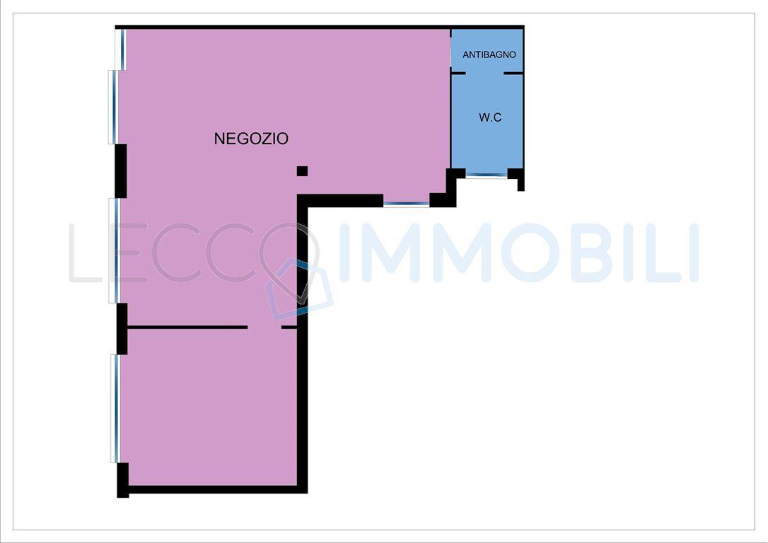 Negozio in Via Zanella 4, Lecco, {3} - Planimetria 1