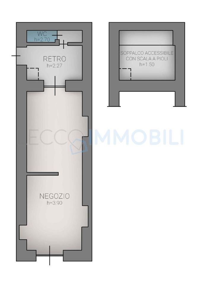 Negozio in Corso Martiri della Liberazione 72, Lecco, {3} - Planimetria 1