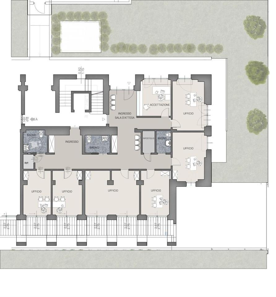 Ufficio in Via Aspromonte 30, Lecco, {3} - Planimetria 1
