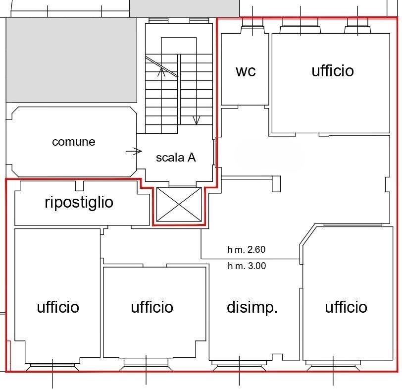 Ufficio in Via Bezzecca 22, Lecco, {3} - Planimetria 1