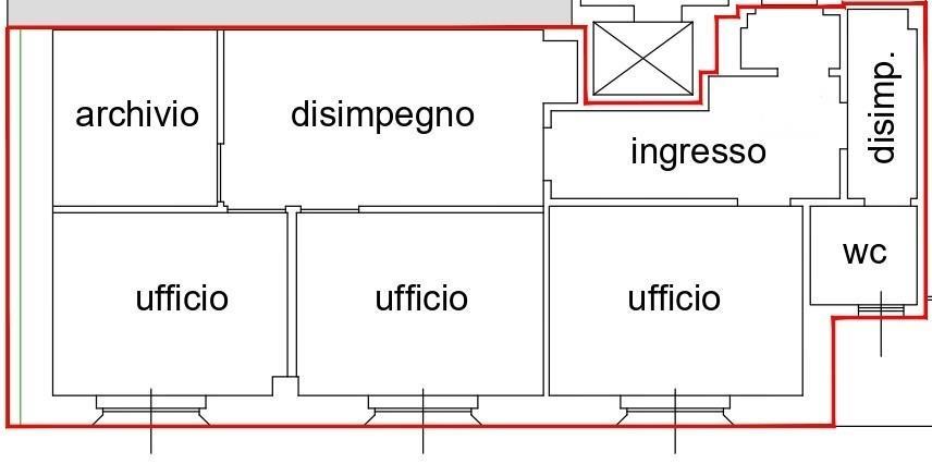 Ufficio in Via Bezzecca 22, Lecco, {3} - Planimetria 1