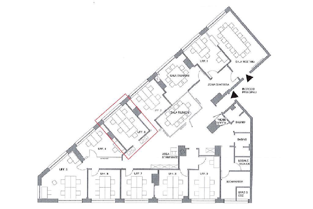 Ufficio in Via N. Brixio 7, Melegnano, {3} - Planimetria 1