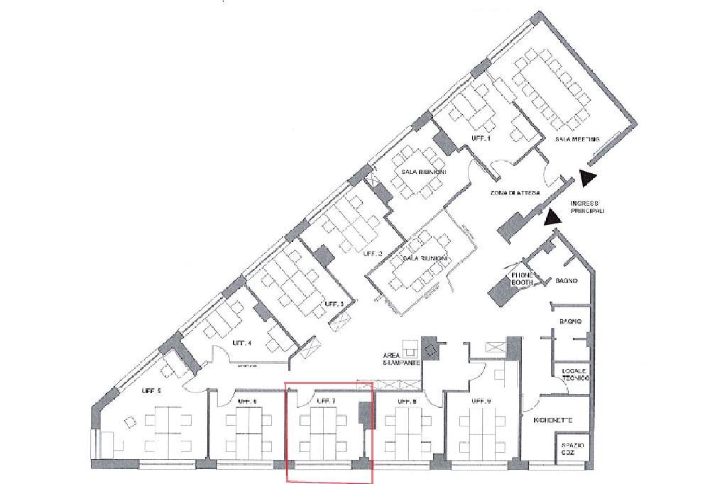 Ufficio in Via N. Brixio 7, Melegnano, {3} - Planimetria 1
