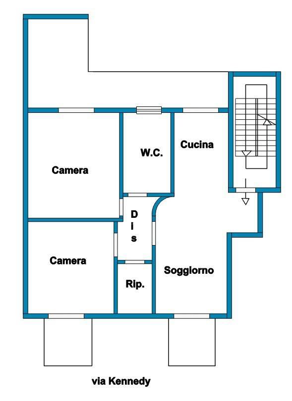 Trilocale in vendita, Via John Fitzgerald Kennedy 25, Capaci - Planimetria 1