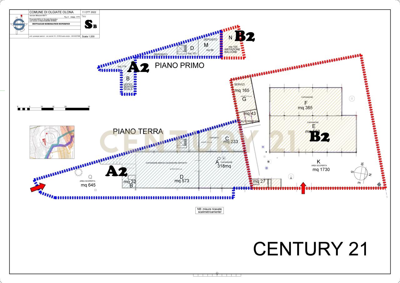 Capannone in Via Don Minzoni 69/71, Olgiate Olona, {3} - Planimetria 1