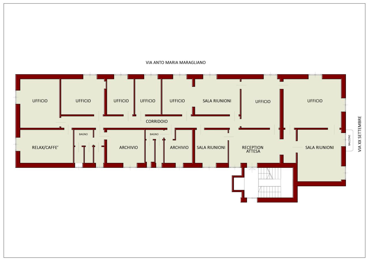 Ufficio in Via XX Settembre, Genova, {3} - Planimetria 1